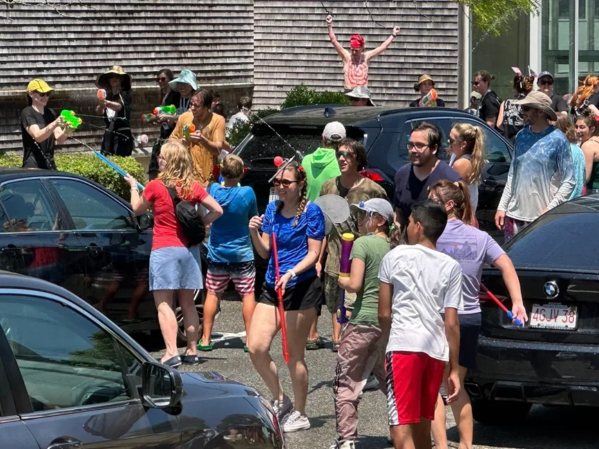 parade followed by fierce water battle…