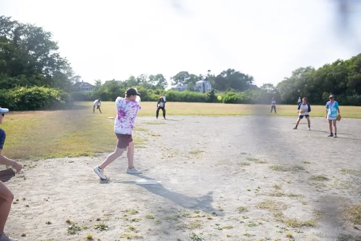 the game-winning hit from our MVP in the historic Physiology-Embryology softball (baseball) match! (left image)